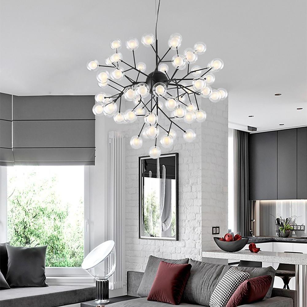 45-Light Cluster Branches Design Glass LED Modern Chandelier