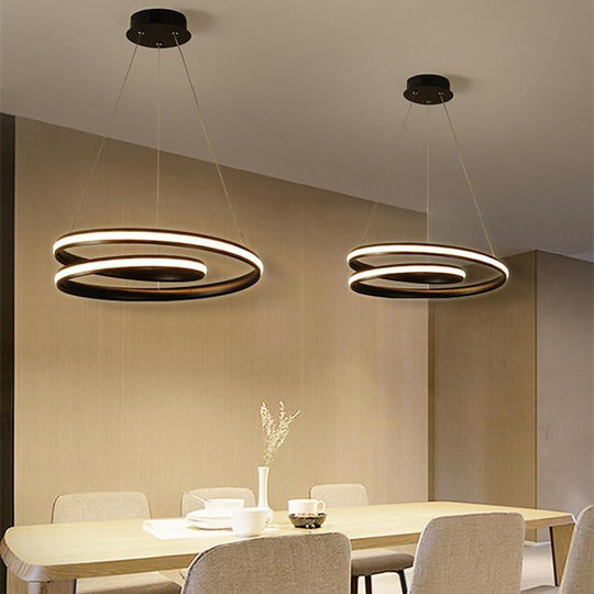 Circular Aluminum LED Chandelier Pendant Light