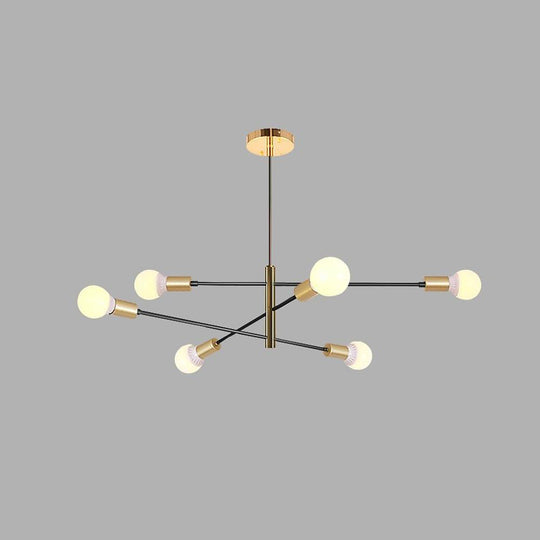 Luxurious 6-Light Sputnik LED Chandelier