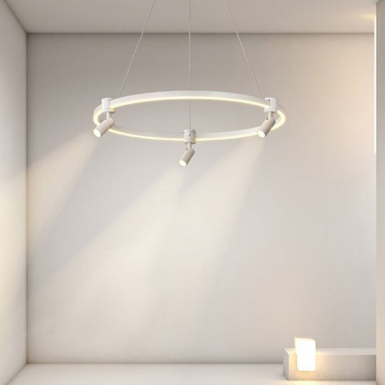 3-Head Spotlight Linear LED Chandelier with Remote Control