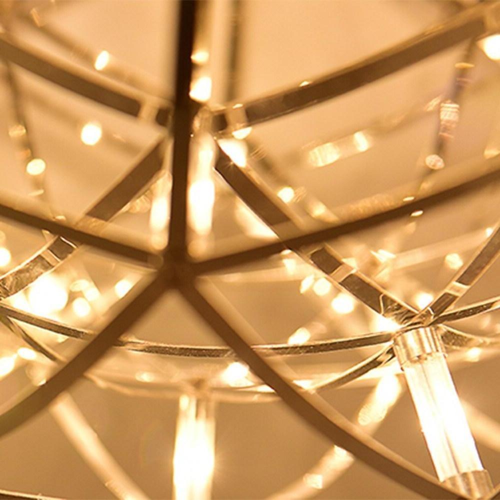 12" Stainless Steel LED Endless Woven Sphere Pendant – Modern Ceiling Light