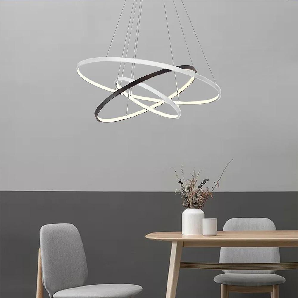 Adjustable Circles LED Dimmable Chandelier with Remote