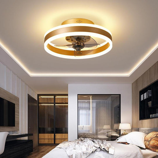 16'' Circular Dimmable Modern LED Ceiling Fan Light (Flush Mount)