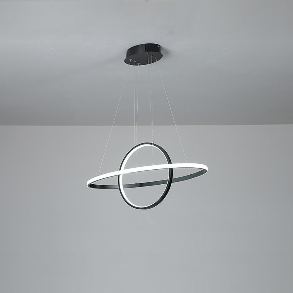 Two Circles LED Metal Adjustable Modern Chandelier