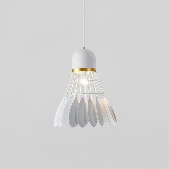 1 Bulb Industrial Pendant Lamp Metal Mini Geometric Kitchen Lighting