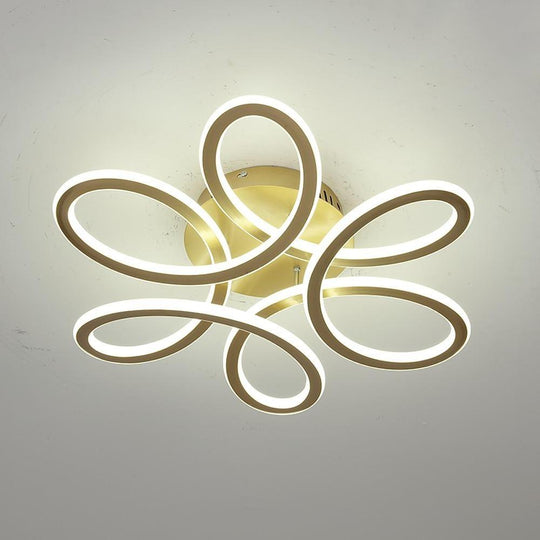 Swirl Flower Shaped Dimmable LED Flush Mount Ceiling Light