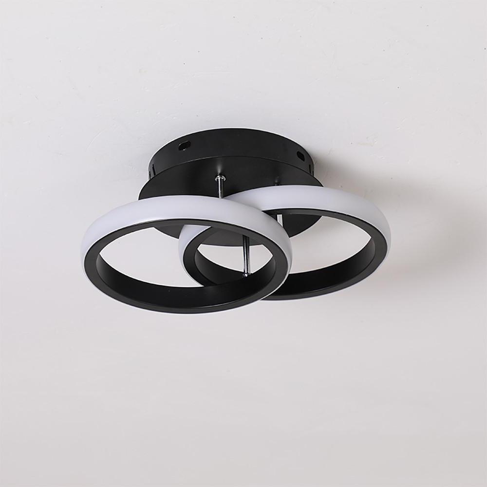 2-Circle Metal LED Flush Mount Ceiling Light