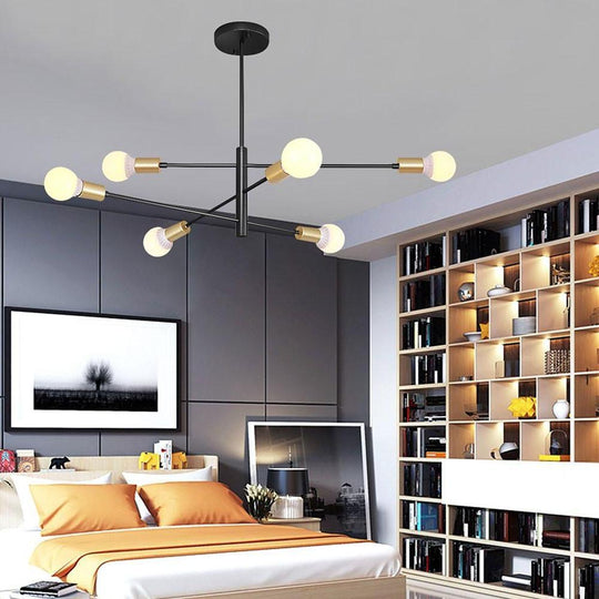 Luxurious 6-Light Sputnik LED Chandelier