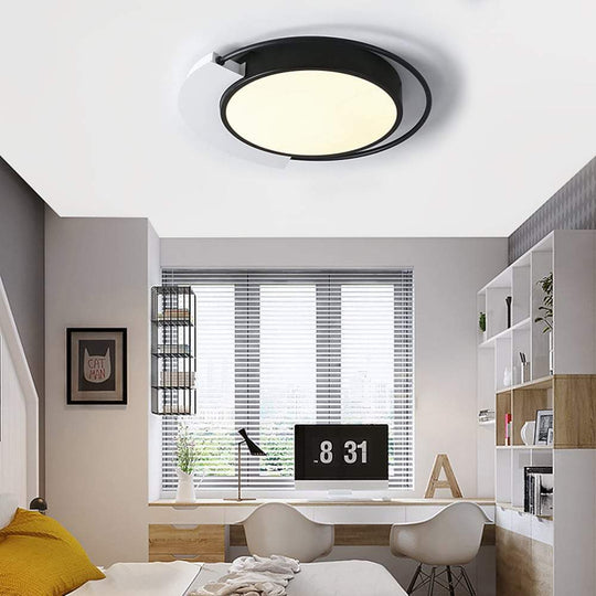 Modern Circular Flush Mount LED Ceiling Light 1 Light