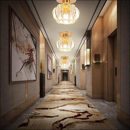 Multiple Oval LED Flush Mount Ceiling Light – Crystal & Metal