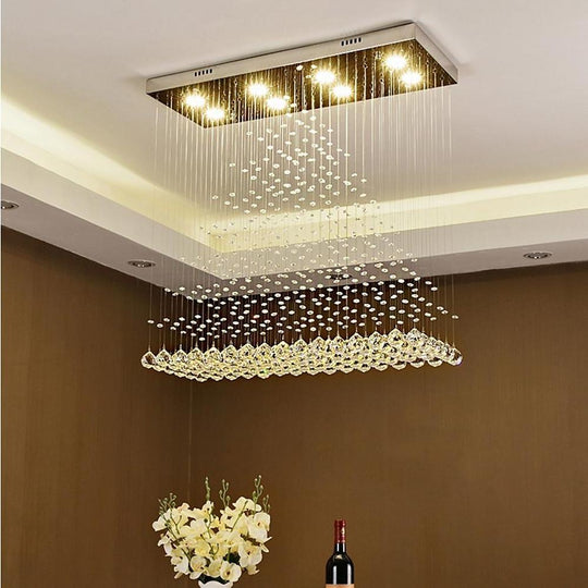 Modern 5-Layer Crystal Chandelier with LED Lighting