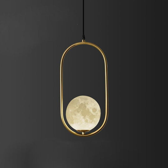 Globe Rectangular Rounded Corners Pendant Light LED Ceiling Lighting