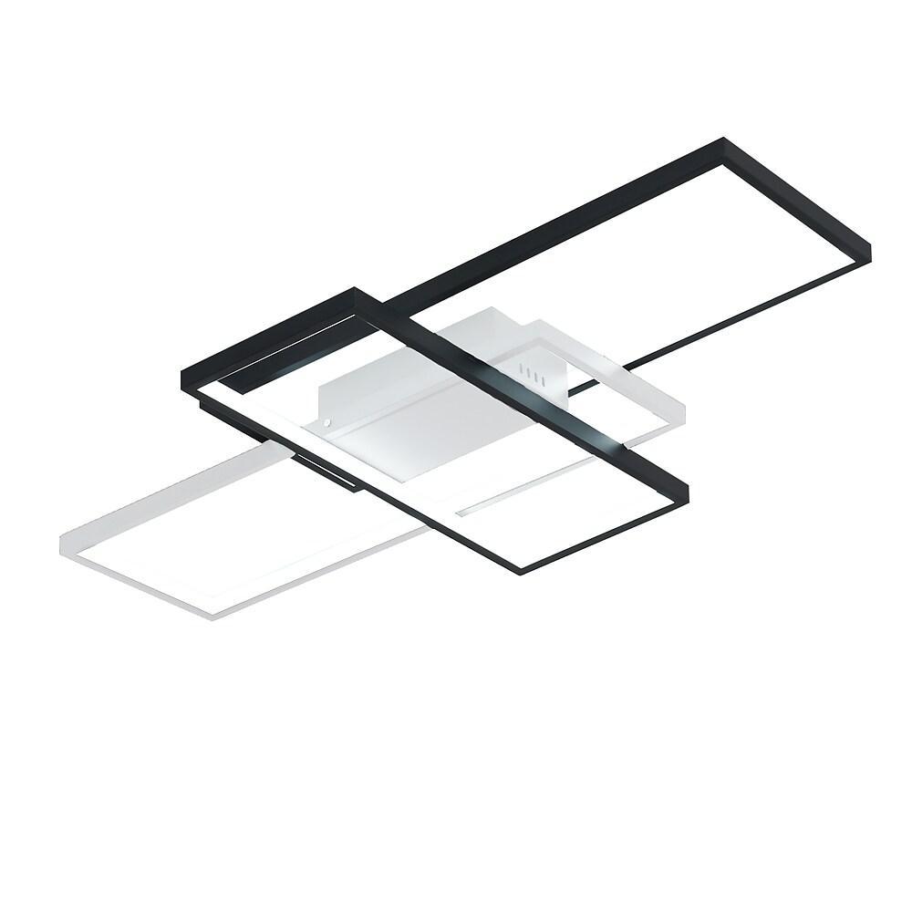 Multi Rectangle Large Flush Mount LED Ceiling Light with 3 Tiers