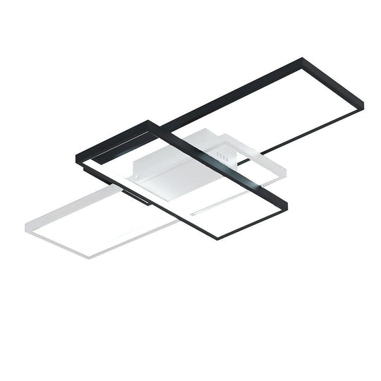 Multi Rectangle Large Flush Mount LED Ceiling Light with 3 Tiers