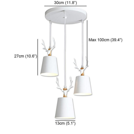 3 Light Antler Design LED Classic Chandelier Pendant Light Hanging Lamp