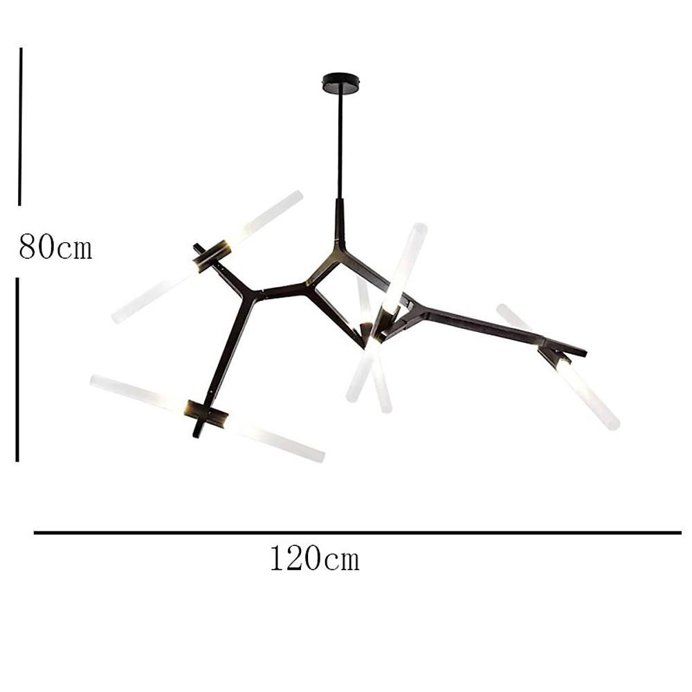 Industrial Sputnik 10-Light LED Chandelier – Black & Gold