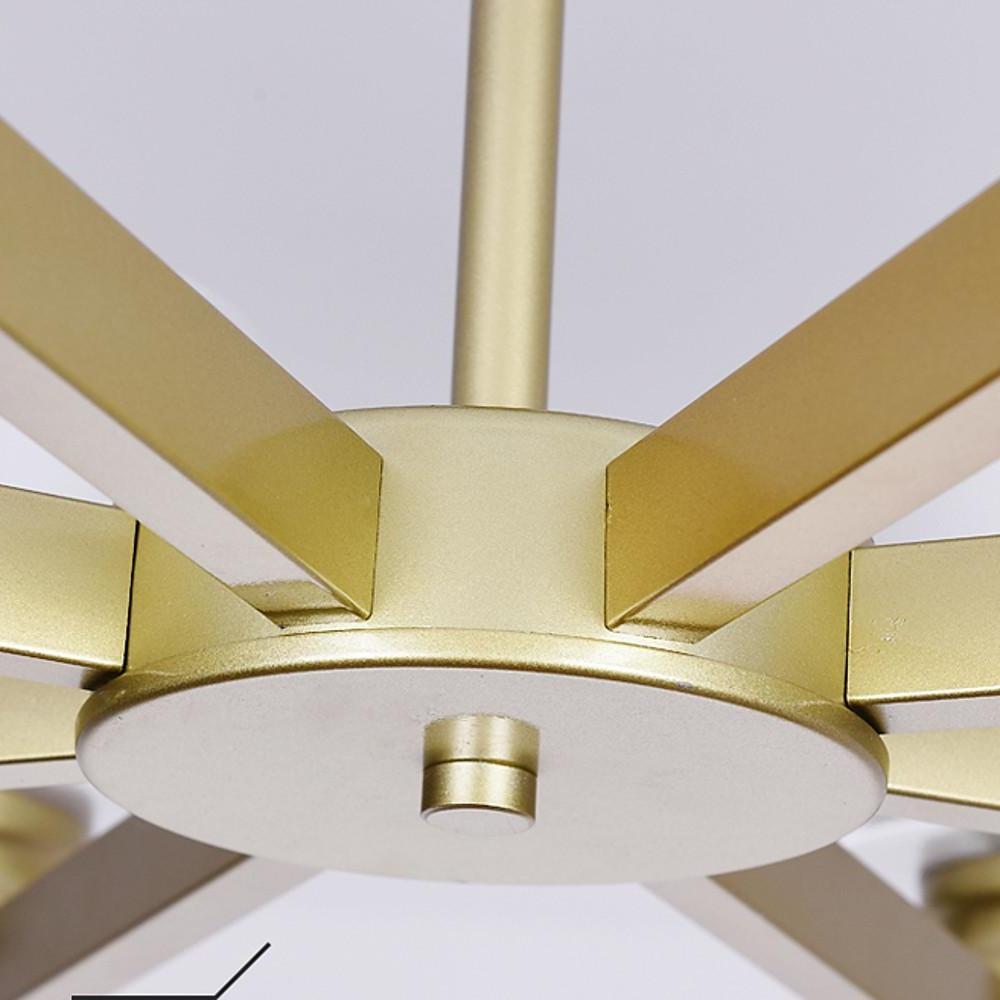 6 Light Glass Candlestick Design LED Modern Chandelier