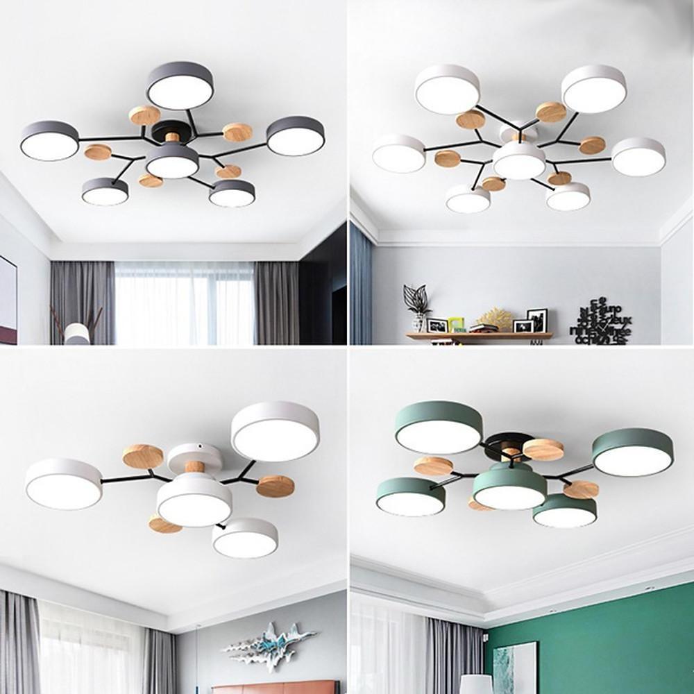 Sputnik – Artistic Metal and Wood Chandelier for Kids Room, Bedroom, and Living Spaces