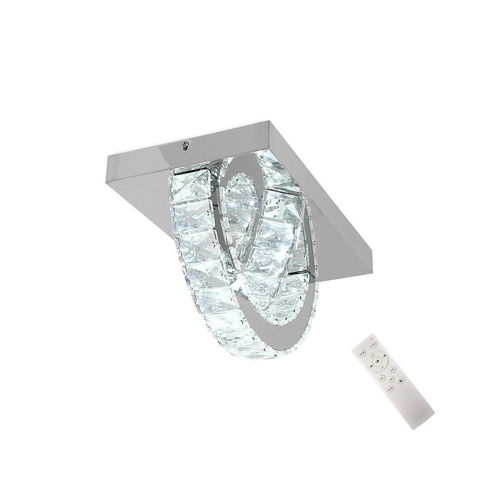 Small Crystal Semicircular LED Flush Mount Ceiling Light