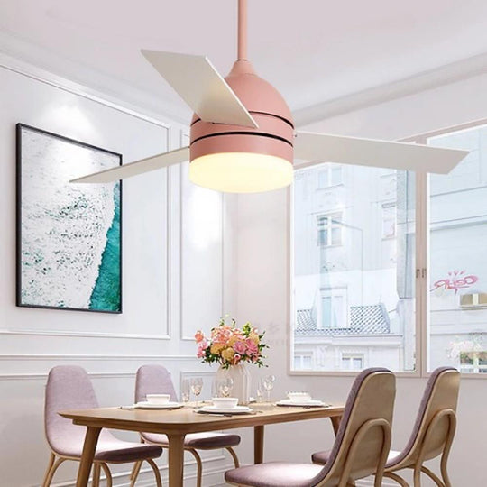 LED Nordic Ceiling Fan with Electroplated Finish