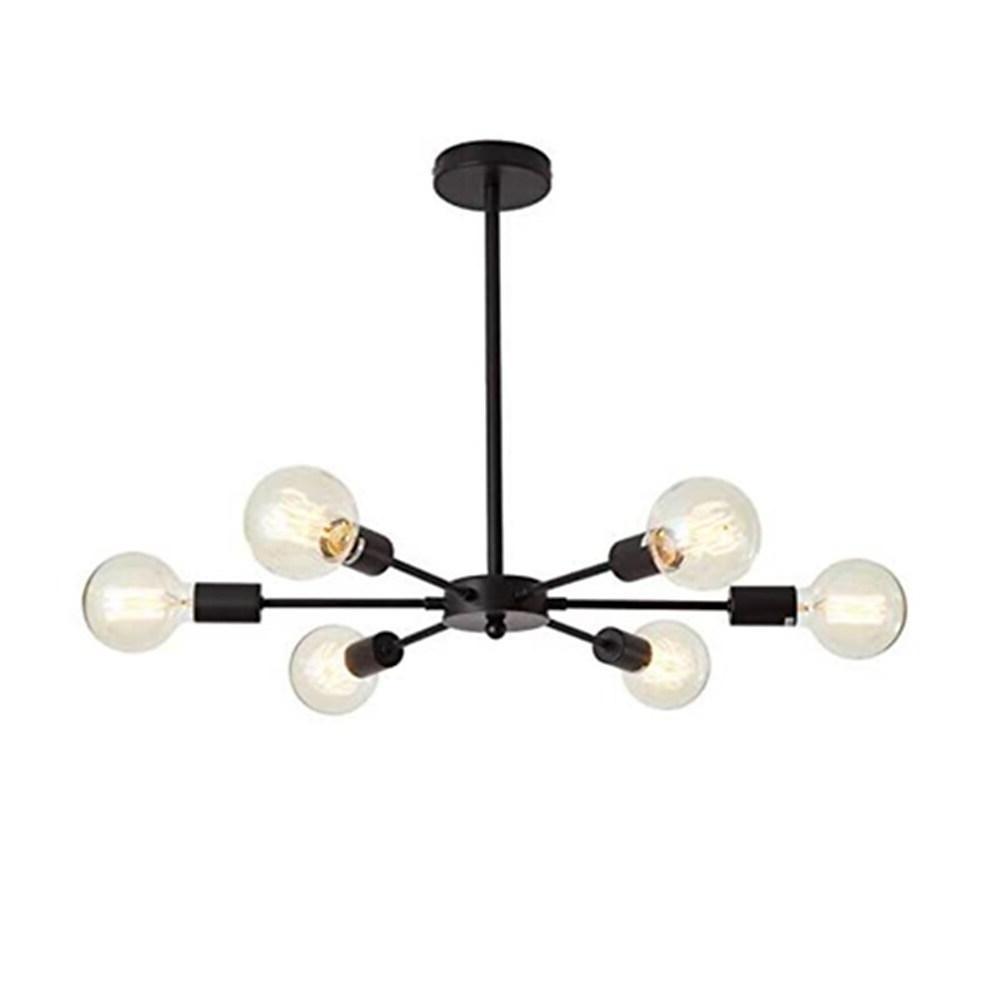 Mid-Century Sputnik Semi-Flush Mount Bedroom Ceiling Light – 6-Light / 8-Light
