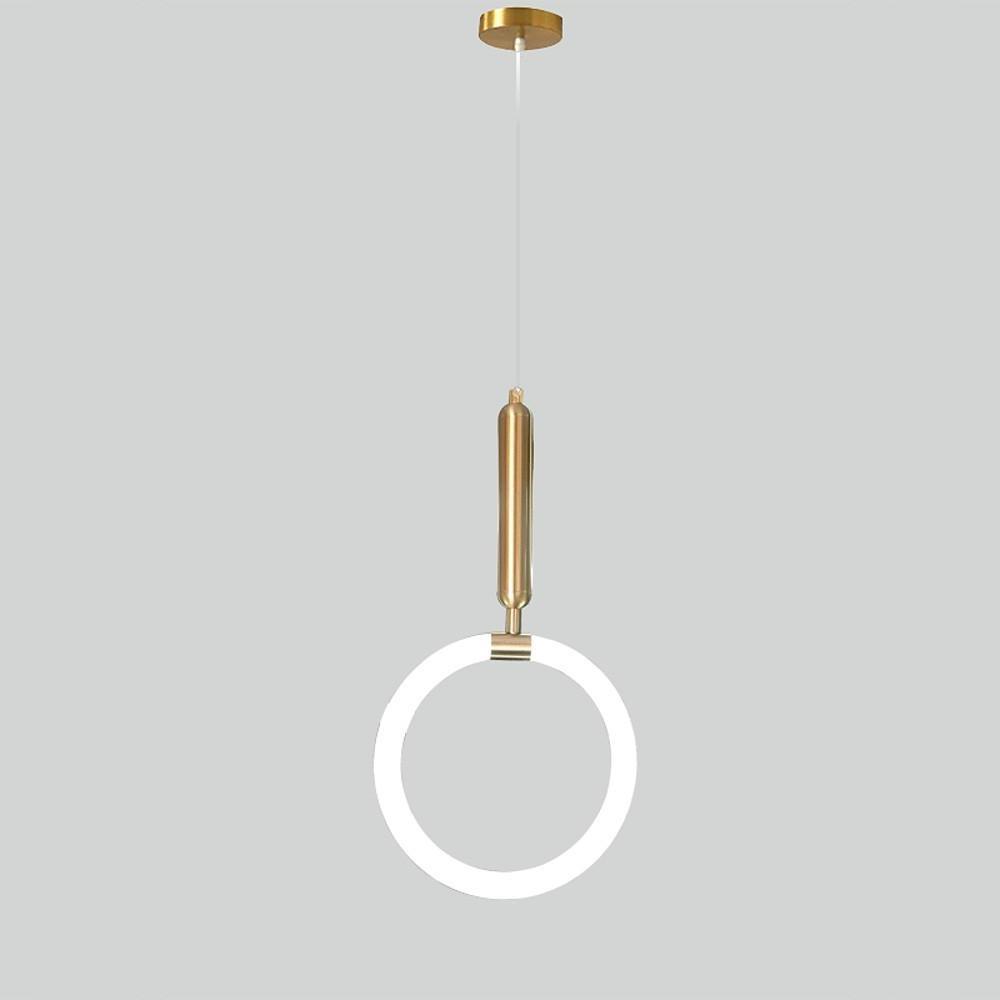 Circle Cylinder Metal Silica Gel LED Island Pendant Light