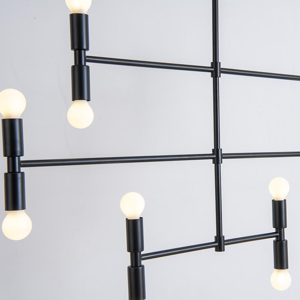 12-Light LED Electroplated Metal Adjustable Modern Pendant Light