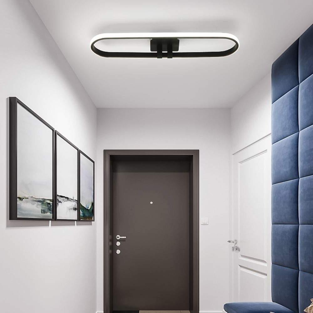 Rounded Rectangle Dimmable LED Contemporary Ceiling Light – Flush Mount Lighting