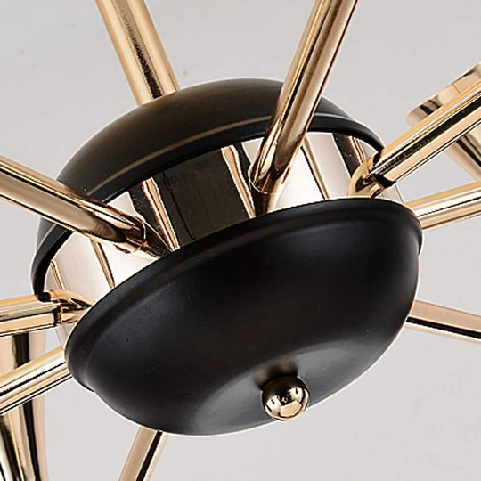 8 Light LED Electroplated Metal Nordic Chandelier Ceiling Light Fixture