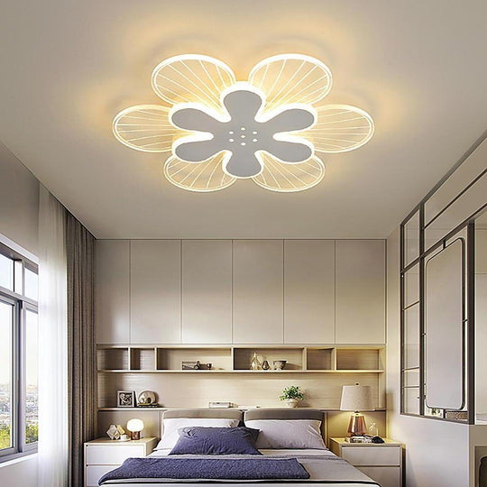 Novelty Stylish Flower LED Flush Mount Ceiling Light – Bedroom