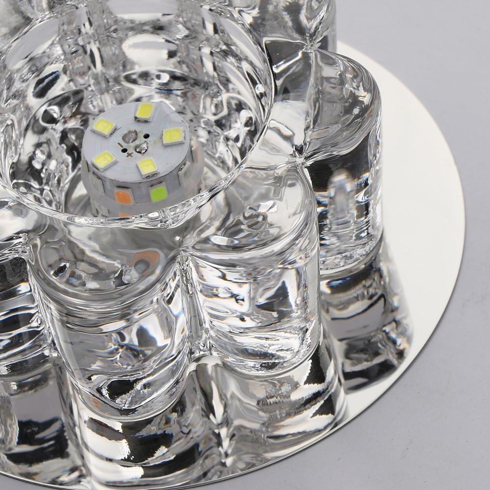 Electroplated Metal Crystal Flower Multi-Color LED Modern Ceiling Light