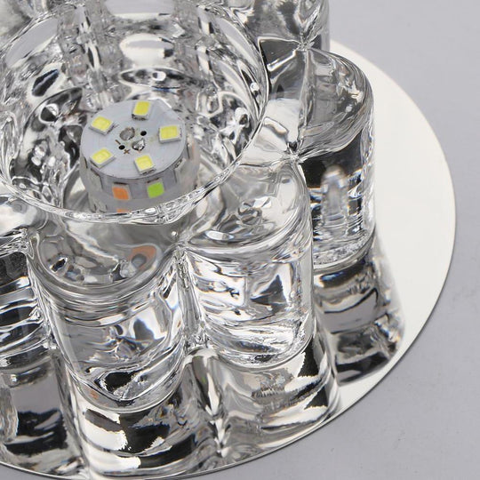 Electroplated Metal Crystal Flower Multi-Color LED Modern Ceiling Light