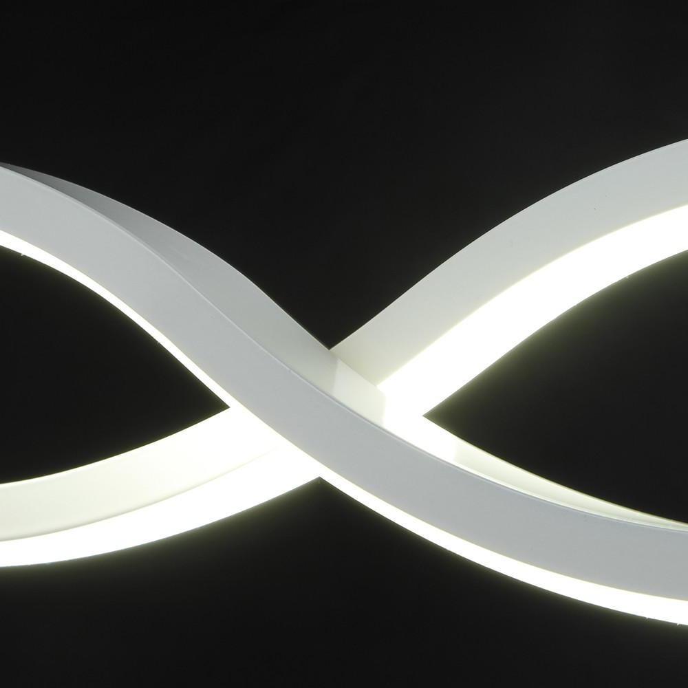 Double Wavy LED Modern Chandelier Dining Room Light Fixture