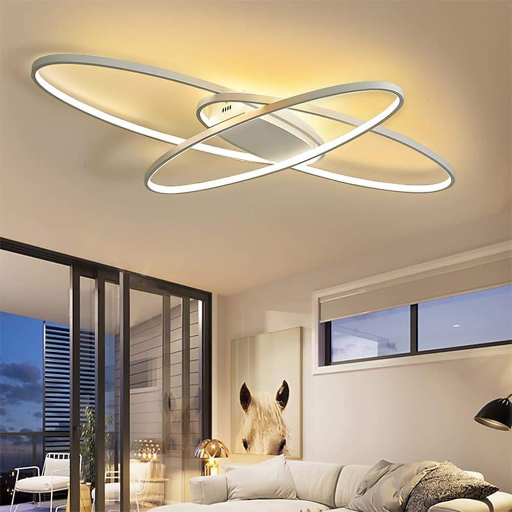 Overlapping Oval LED Modern Flush Mount Ceiling Light