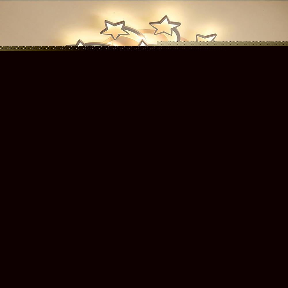Celestial Shooting Stars LED Flush Mount Ceiling Light – Dimmable White Design