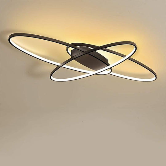 Overlapping Oval LED Modern Flush Mount Ceiling Light