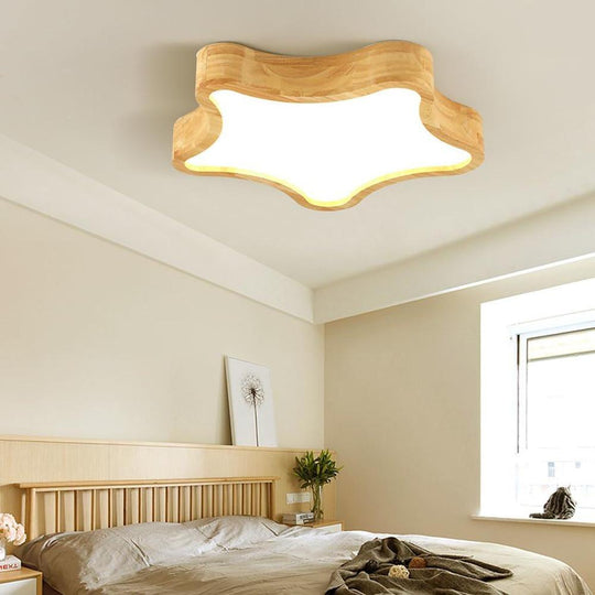 Novelty Rounded Star Flush Mount LED Ceiling Light