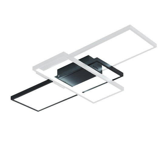 Multi Rectangle Large Flush Mount LED Ceiling Light with 3 Tiers