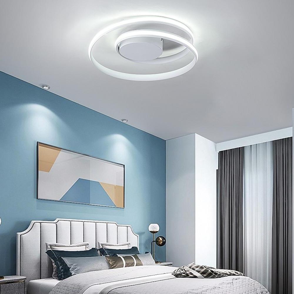 Spiraling Halo Circular LED Modern Flush Mount Ceiling Light