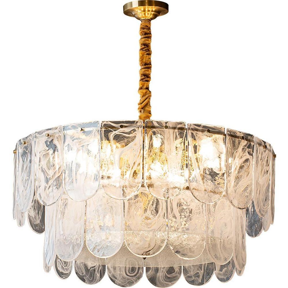 Traditional Classic Metal and Glass LED Chandelier