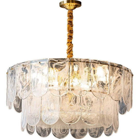 Traditional Classic Metal and Glass LED Chandelier