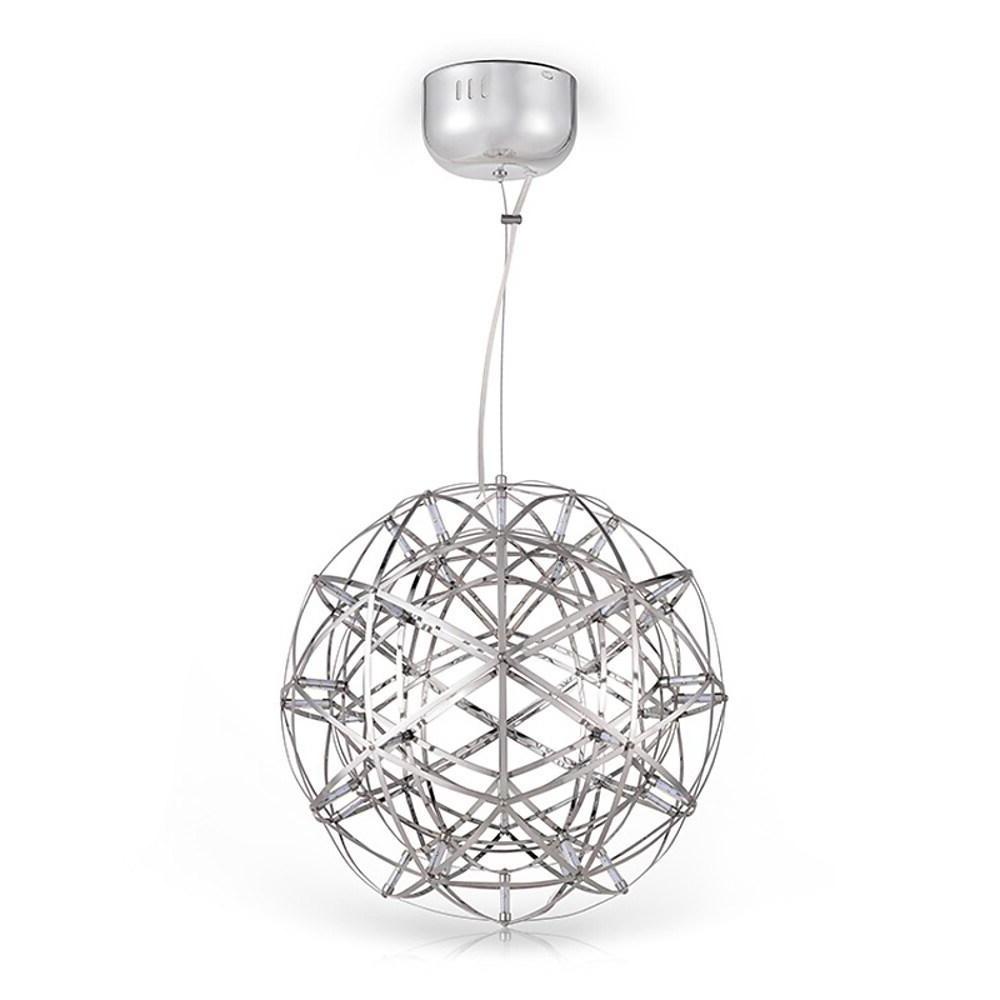 12" Stainless Steel LED Endless Woven Sphere Pendant – Modern Ceiling Light