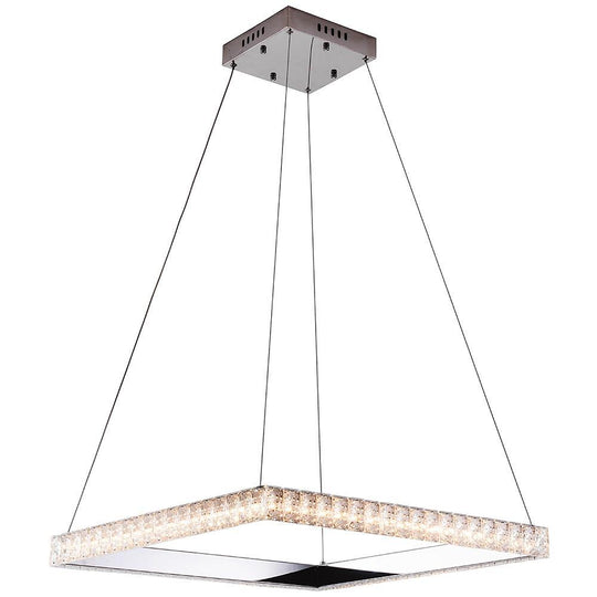 Square Electroplated Crystal – LED Modern Chandelier Pendant Light