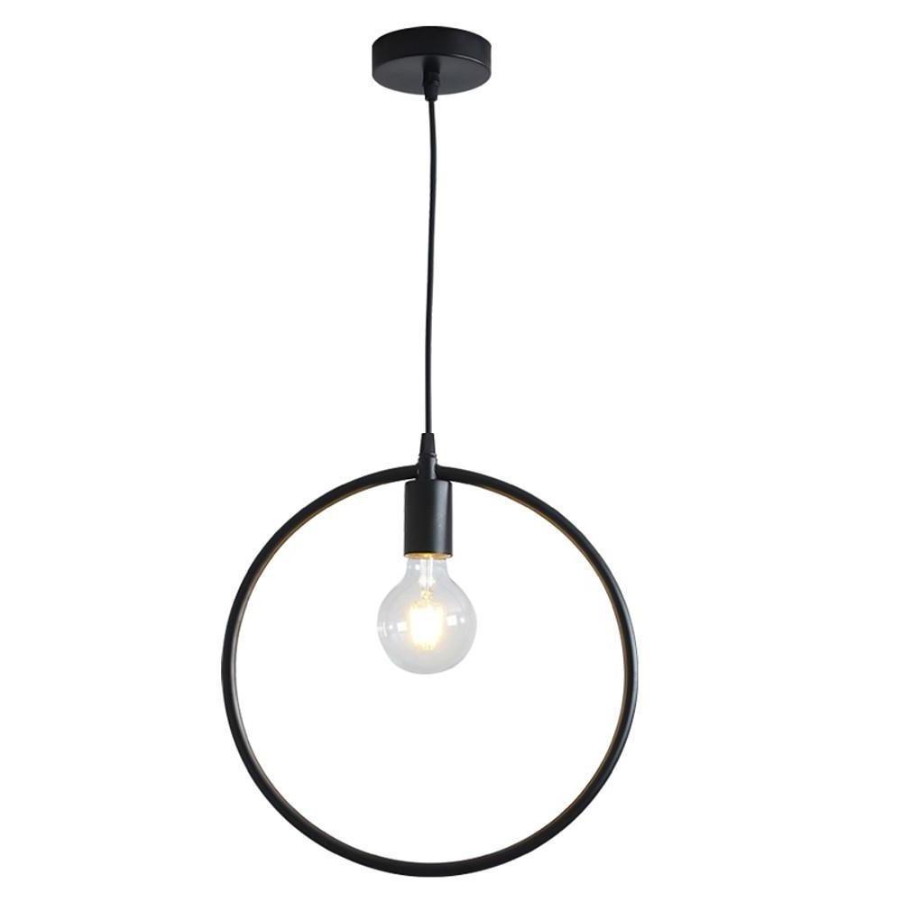 Metal Black and Gold Ceiling Light – Rounded Square Pendant