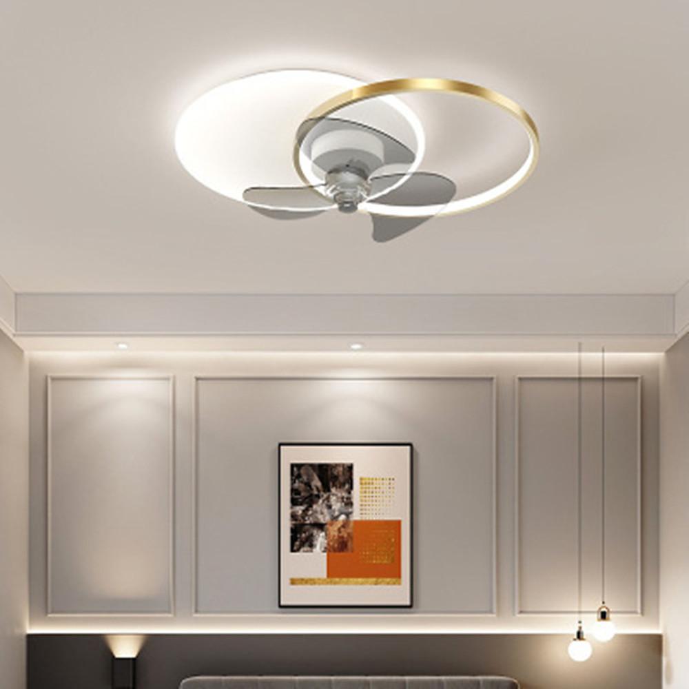 24'' LED Circle Flush Mount Ceiling Fan with Remote Control