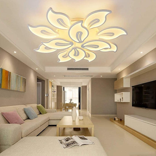Geometric Flower Dimmable LED Flush Mount Ceiling Light
