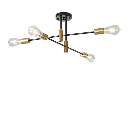 Modern Iron 4-Light Sputnik Chandelier