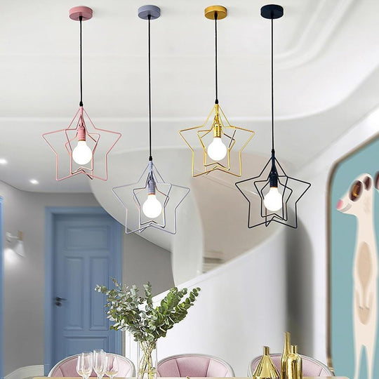 Multiple Star Shaped LED Modern Pendant Light