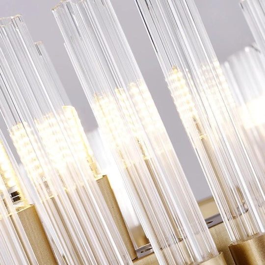 Creative Linear – Electroplated Metal and Glass LED Modern Chandelier Pendant Light