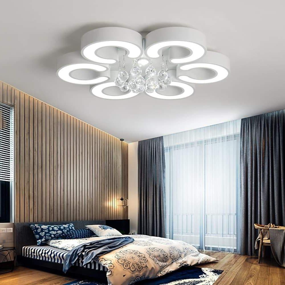 Flower Shaped Dimmable LED Modern Flush Mount Ceiling Light